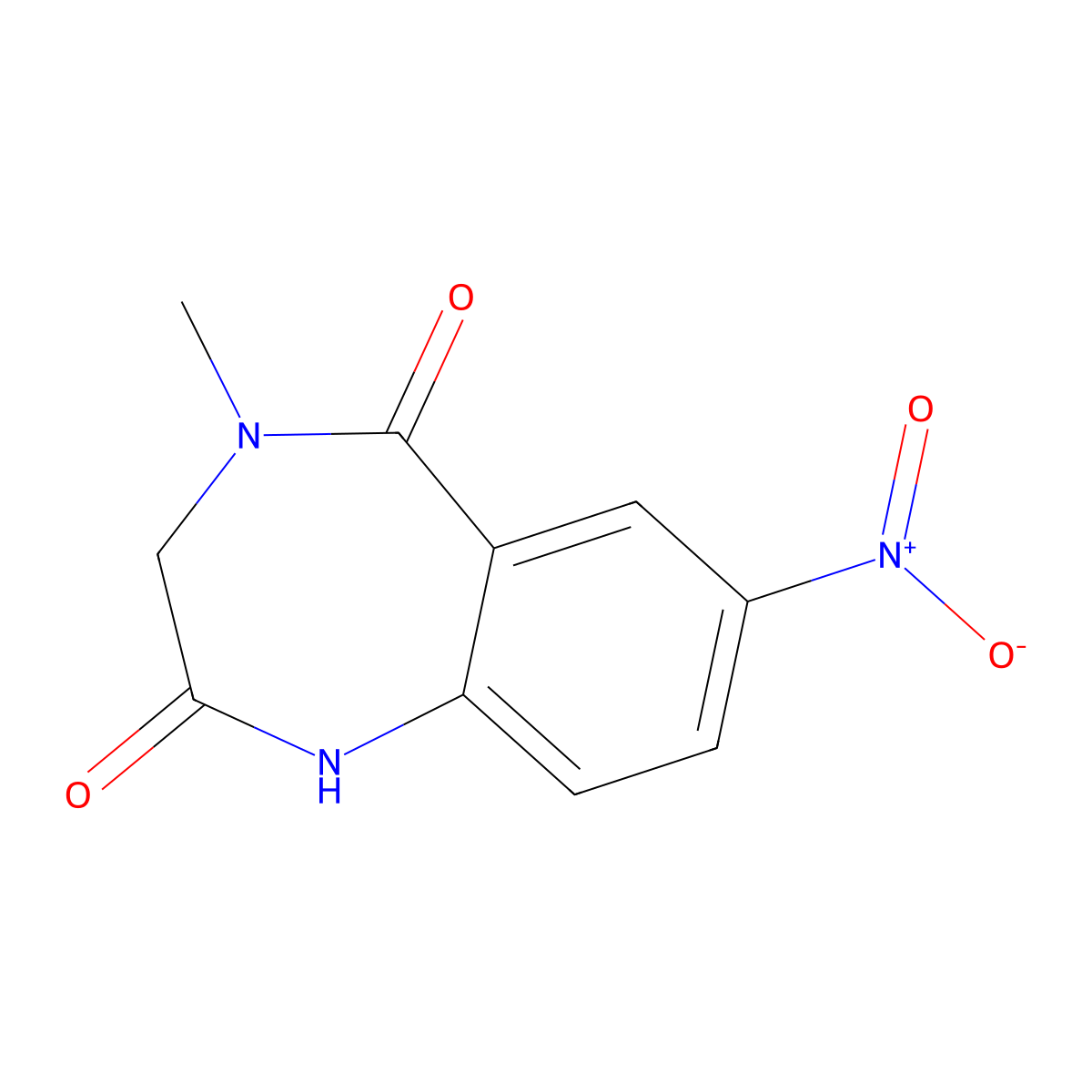 4-Methyl-7-nitro-3,4-dihydro-1H-benzo[e][1,4]diazepine-2,5-dione molecular structure, CAS 84377-96-8
