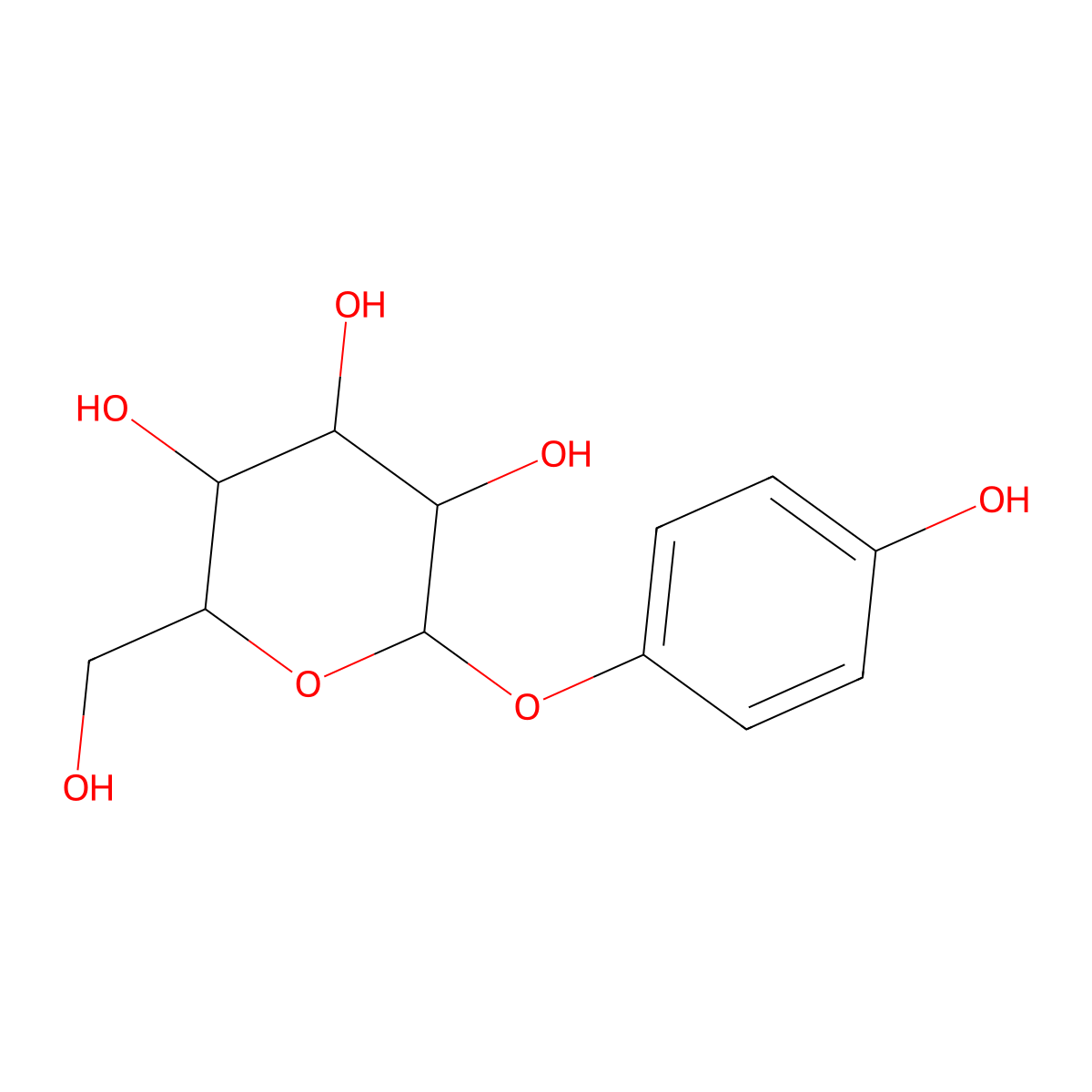 Alpha-Arbutin molecular structure, CAS 84380-01-8