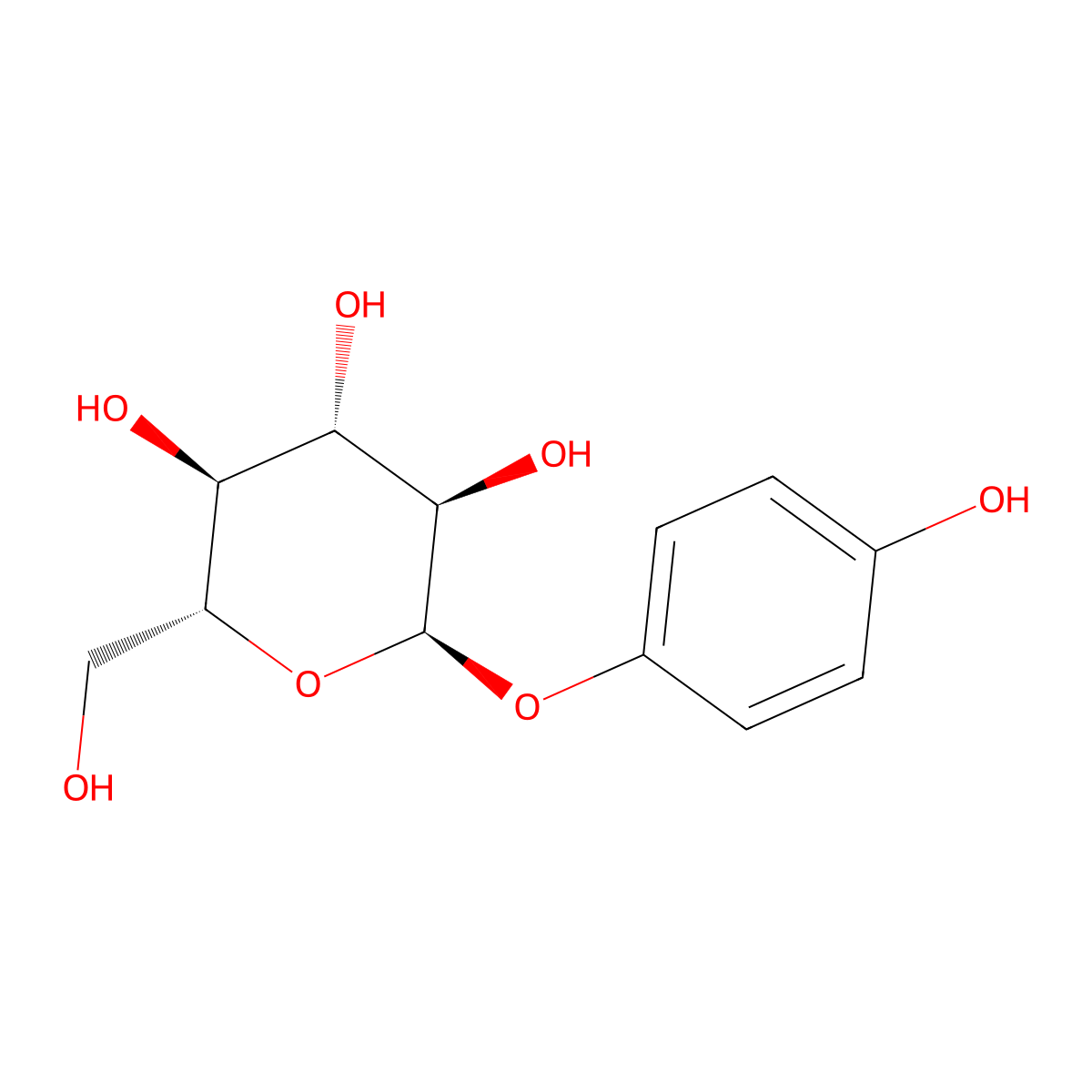 Alpha-Arbutin molecular structure, CAS 84380-01-8
