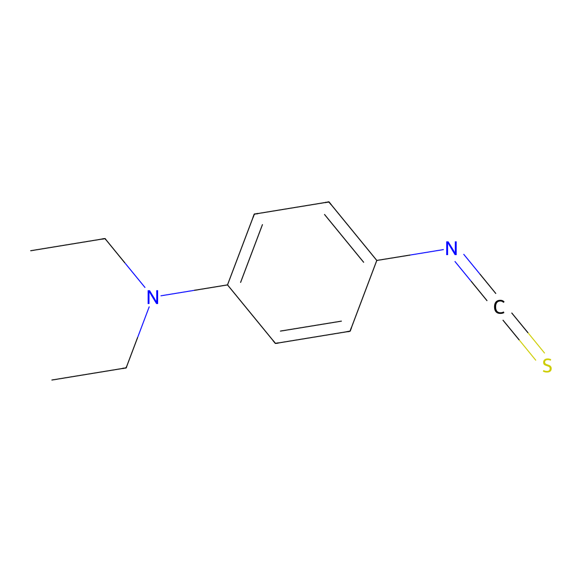 4-Diethylaminophenyl isothiocyanate molecular structure, CAS 84381-54-4