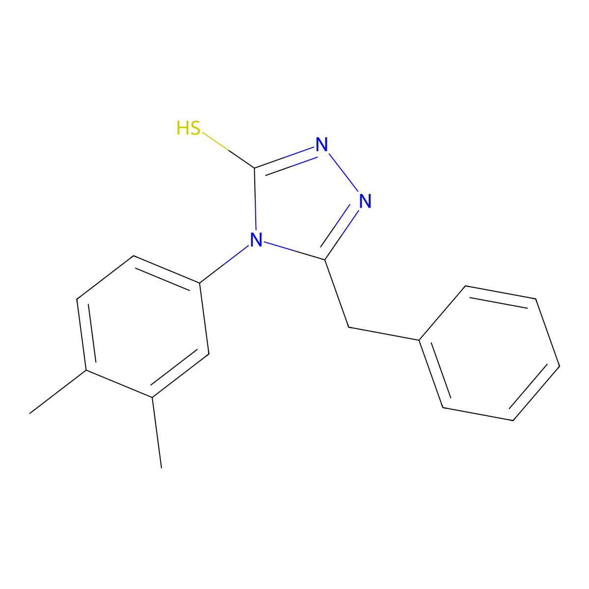 5-benzyl-4-(3,4-dimethylphenyl)-4H-1,2,4-triazole-3-thiol molecular structure, CAS 84382-17-2