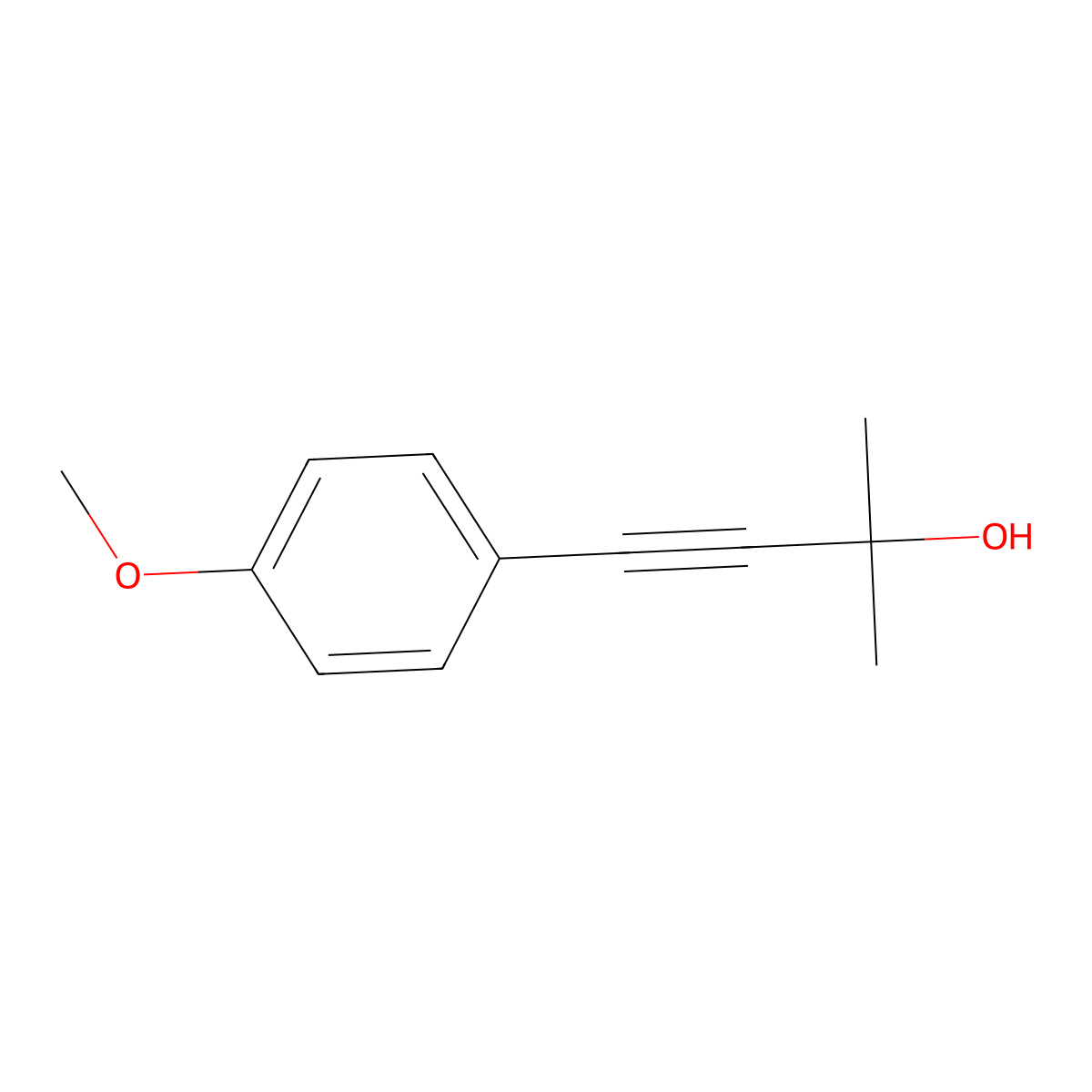 4-(4-Methoxyphenyl)-2-methyl-3-butyn-2-ol molecular structure, CAS 84384-30-5