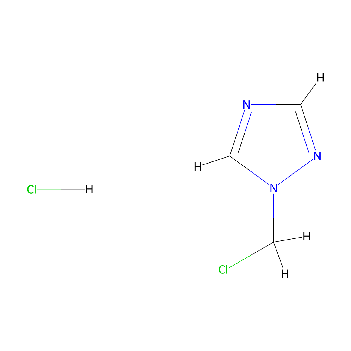 1-(chloromethyl)-1H-1,2,4-triazole hydrochloride molecular structure, CAS 84387-61-1