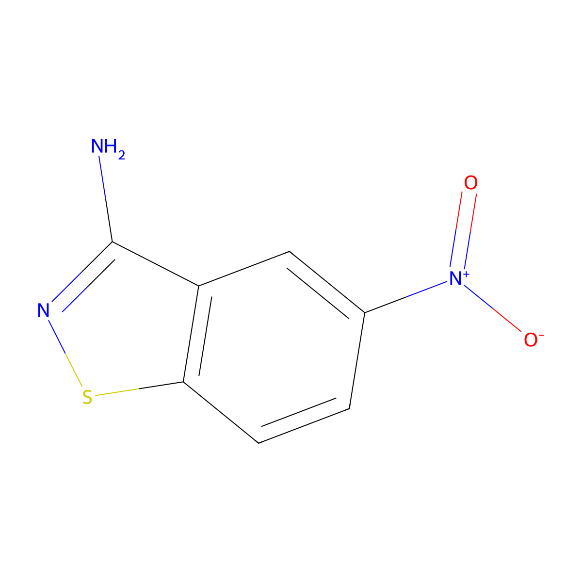 3-Amino-5-nitrobenzisothiazole molecular structure, CAS 84387-89-3