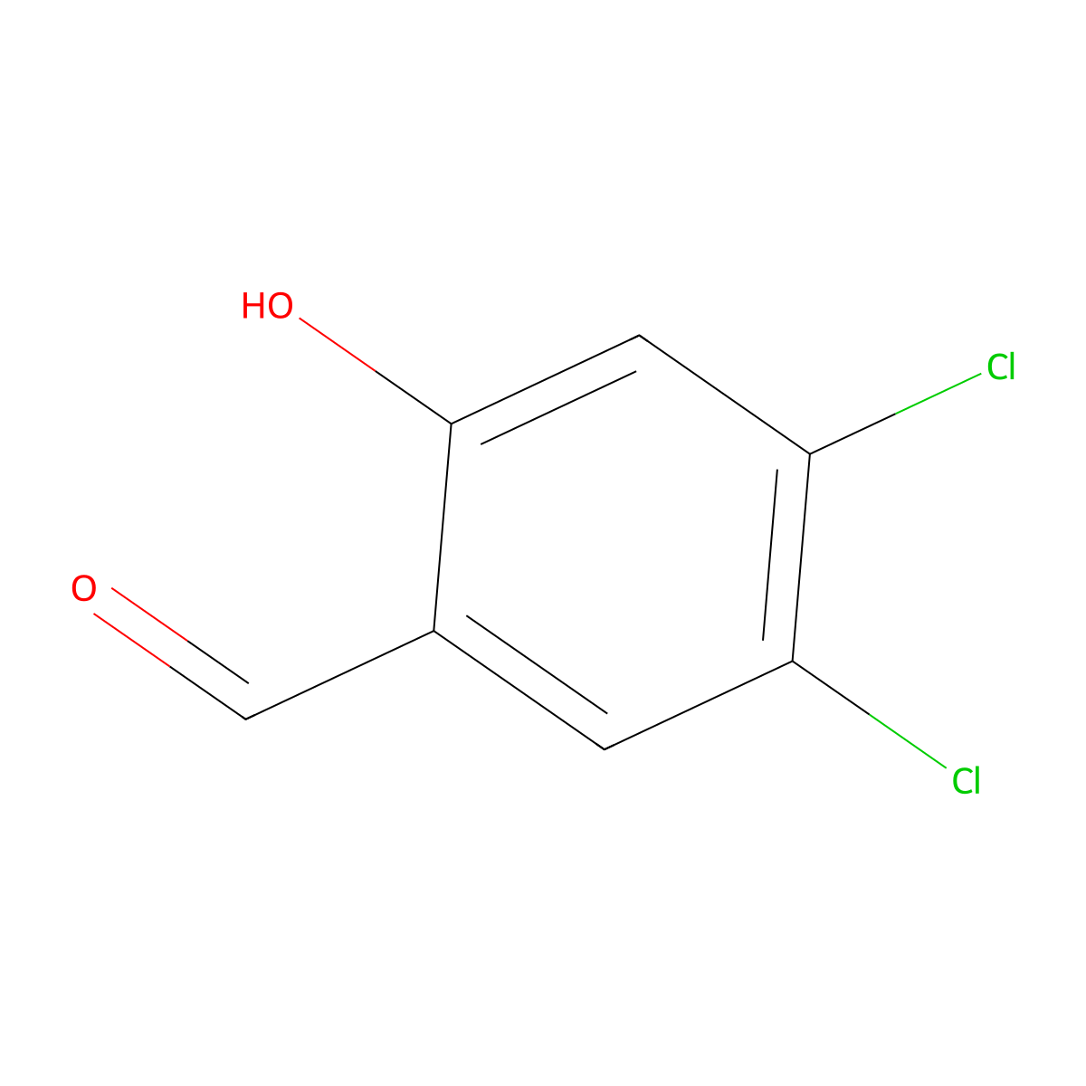 4,5-Dichloro-2-hydroxybenzaldehyde molecular structure, CAS 84388-68-1
