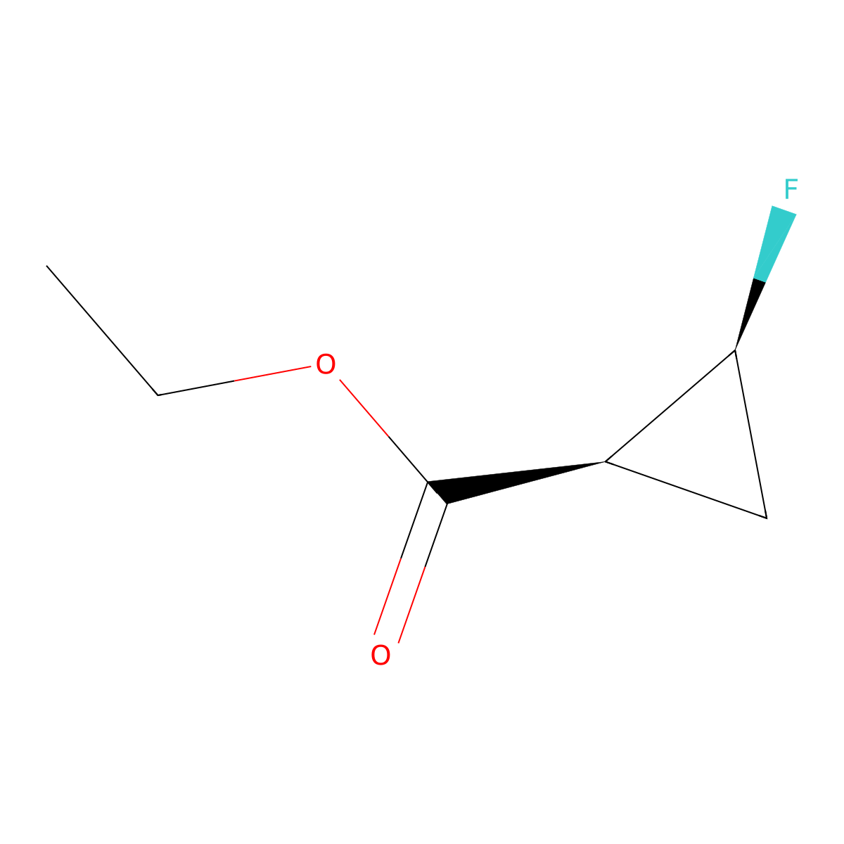 cis-Ethyl 2-fluorocyclopropanecarboxylate molecular structure, CAS 84388-71-6