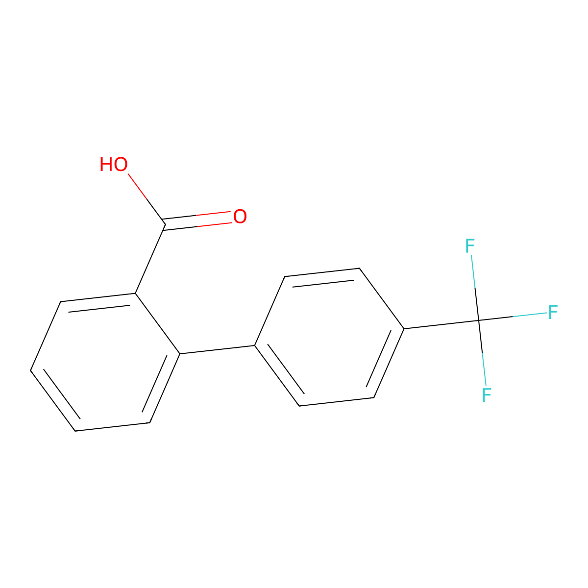 4'-(Trifluoromethyl)(1,1'-biphenyl)-2-carboxylic acid molecular structure, CAS 84392-17-6