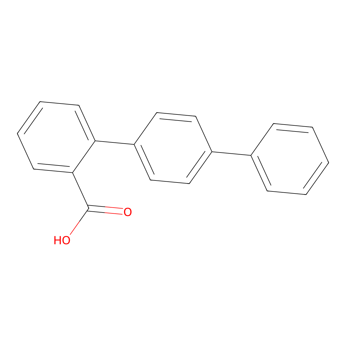 4-Biphenylbenzoic acid molecular structure, CAS 84392-21-2