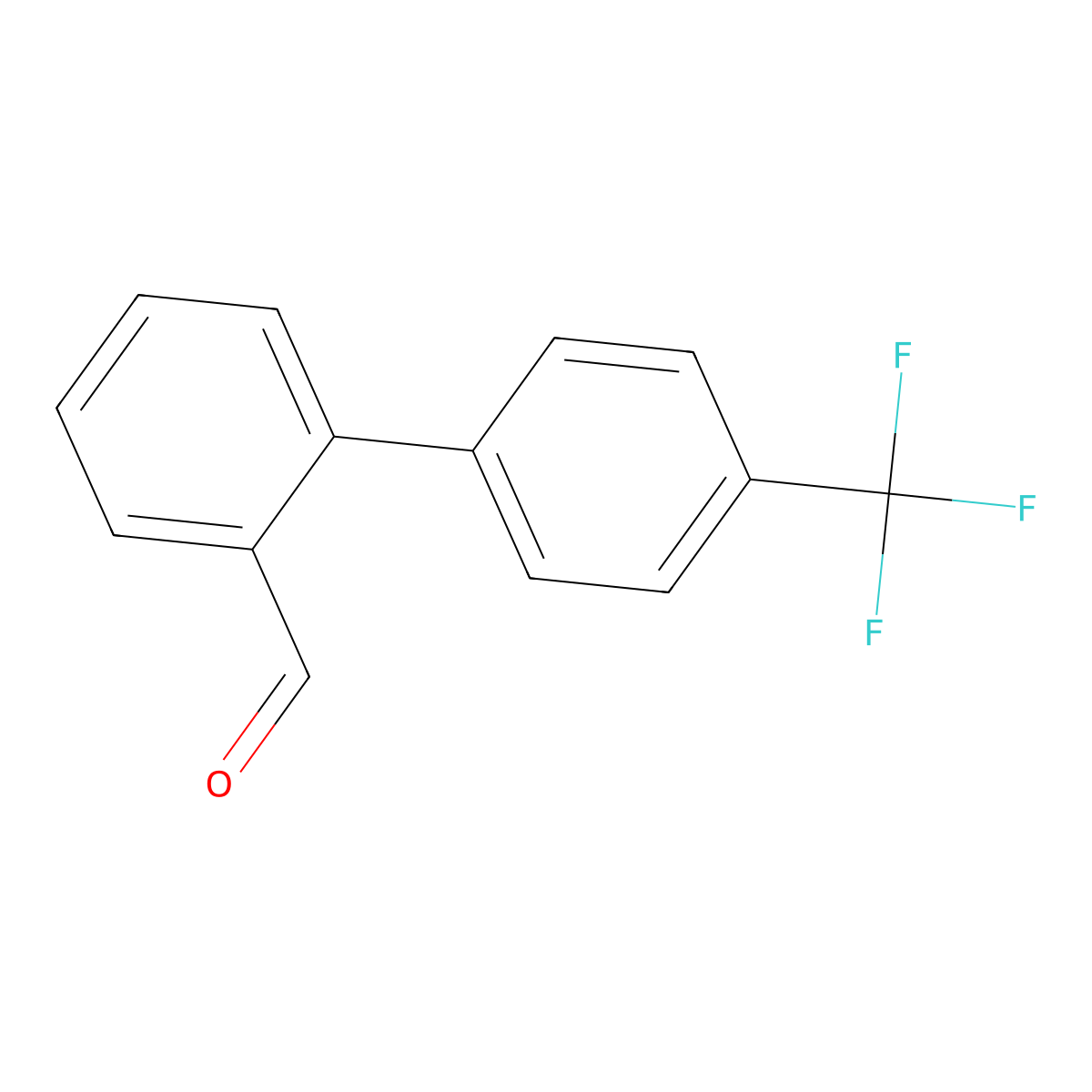2-[4-(Trifluoromethyl)phenyl]benzaldehyde molecular structure, CAS 84392-23-4