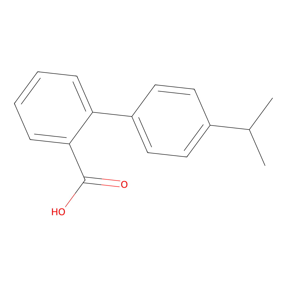 4-Isopropyl-[1,1'-biphenyl]-2-carboxylic acid molecular structure, CAS 84392-25-6