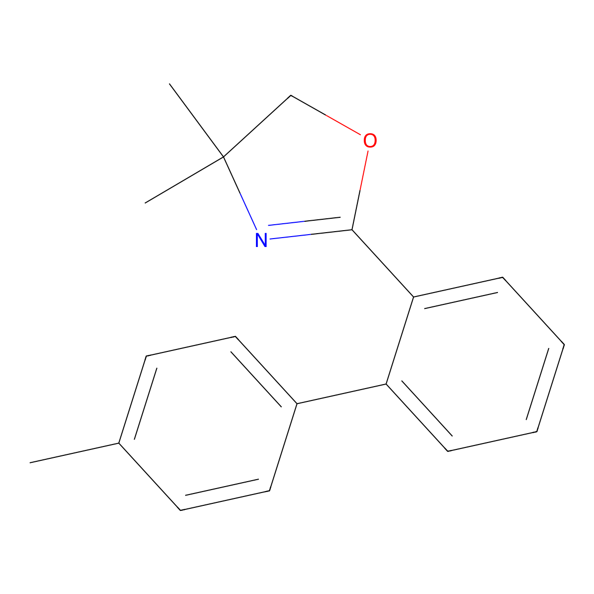 4,4-Dimethyl-2-(4'-methyl-2-biphenylyl)-2-oxazoline molecular structure, CAS 84392-32-5