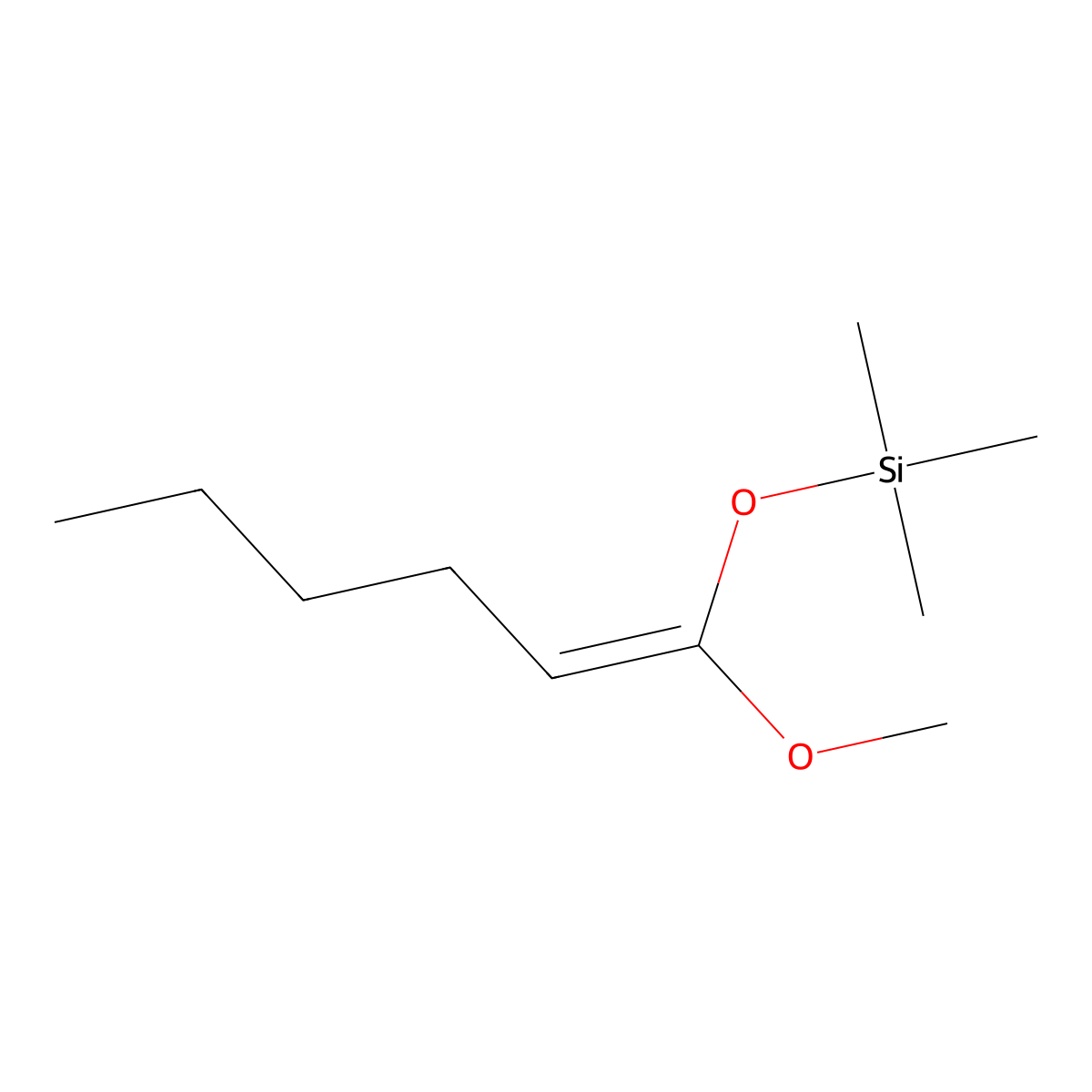 [(1-Methoxyhex-1-en-1-yl)oxy](trimethyl)silane molecular structure, CAS 84393-11-3