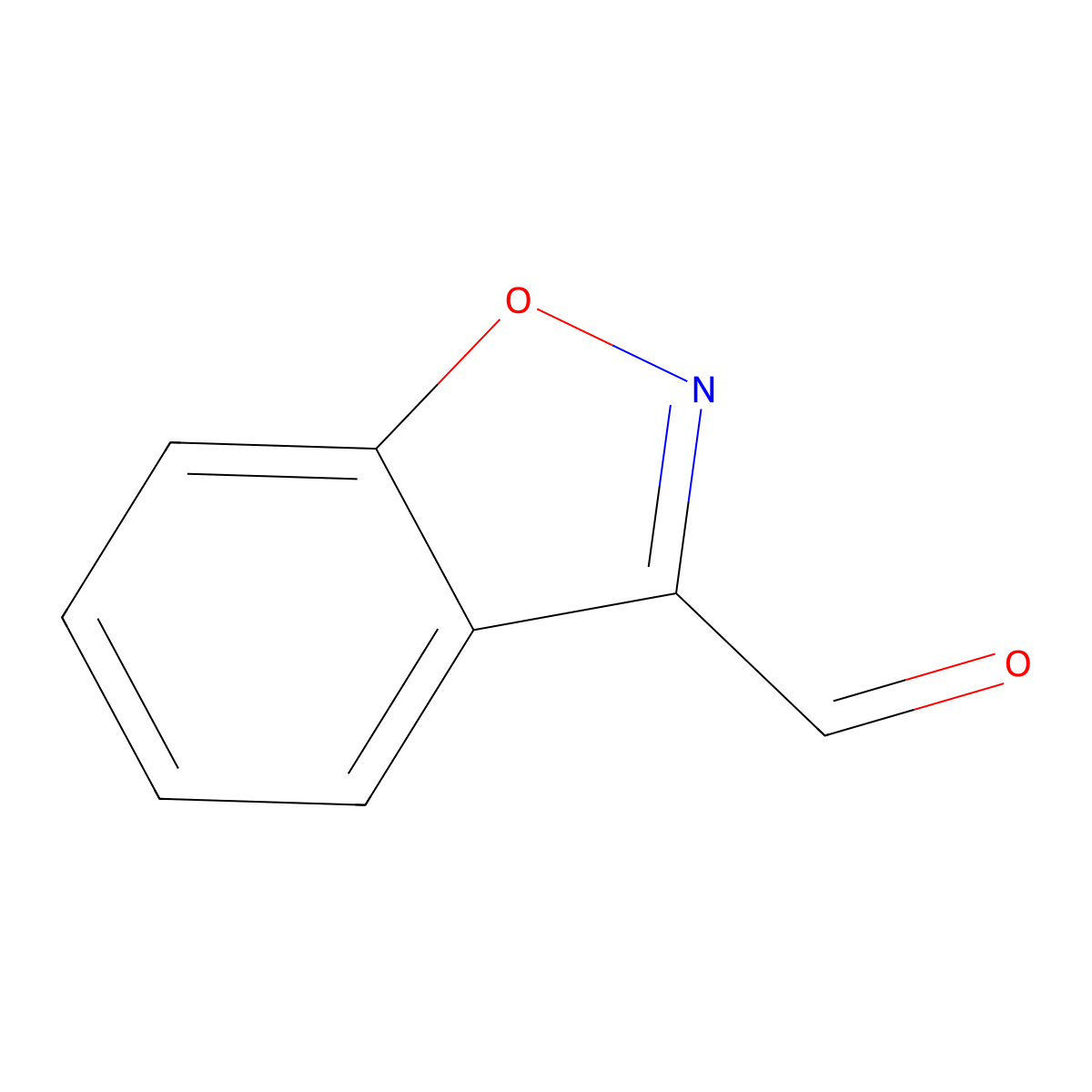 1,2-Benzisoxazole-3-carboxaldehyde molecular structure, CAS 84395-93-7