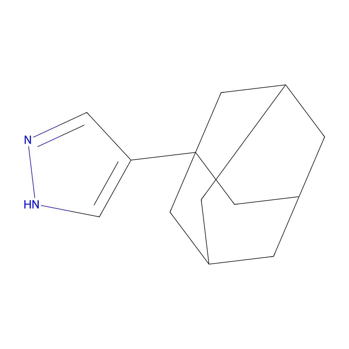4-(1-Adamantyl)-pyrazole molecular structure, CAS 84396-62-3