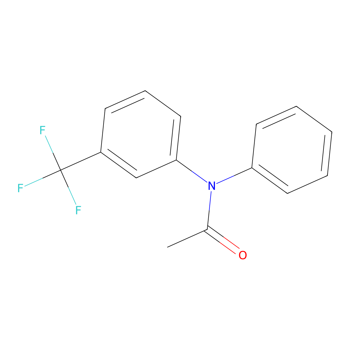 Acetamide, N-phenyl-N-(alpha,alpha,alpha-trifluoro-m-tolyl)- molecular structure, CAS 844-04-2