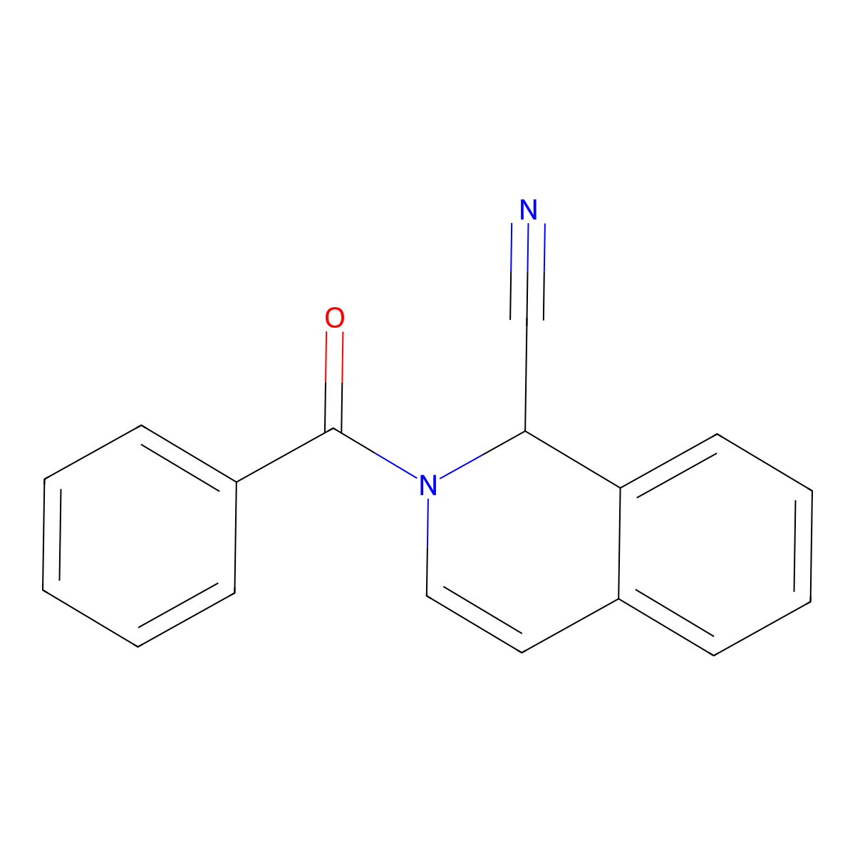 2-Benzoyl-1,2-dihydro-1-isoquinolinecarbonitrile molecular structure, CAS 844-25-7