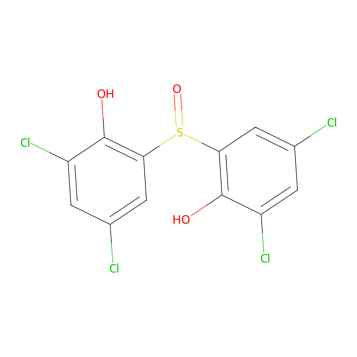 Bithionol sulfoxide molecular structure, CAS 844-26-8