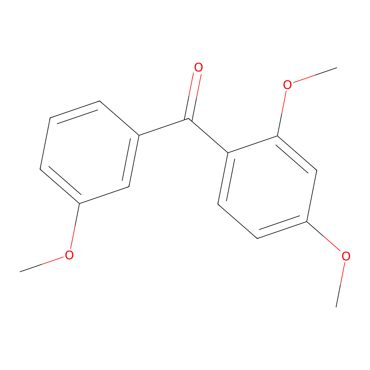 (2,4-Dimethoxy-phenyl)-(3-methoxy-phenyl)-methanone molecular structure, CAS 844-38-2