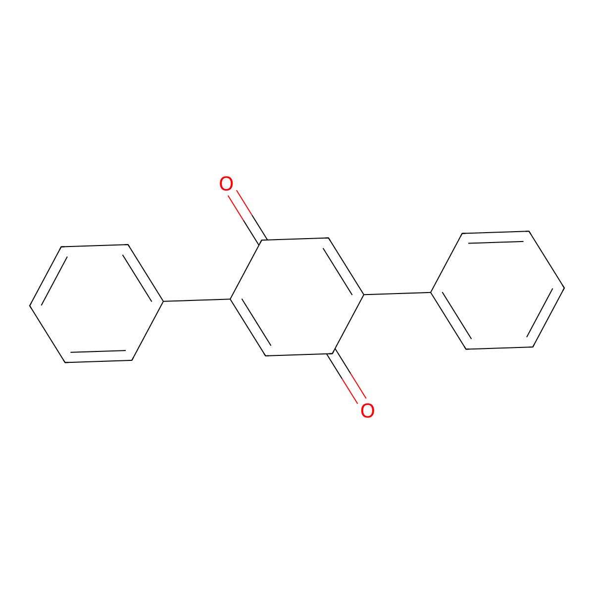 2,5-Diphenyl-2,5-cyclohexadiene-1,4-dione molecular structure, CAS 844-51-9