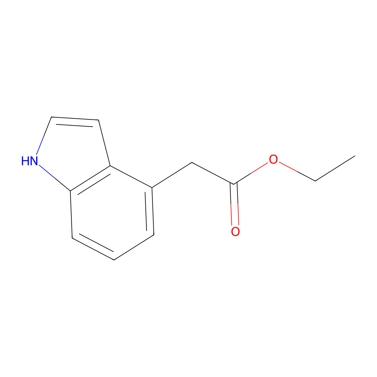 ethyl 2-(1H-indol-4-yl)acetate molecular structure, CAS 84401-16-1
