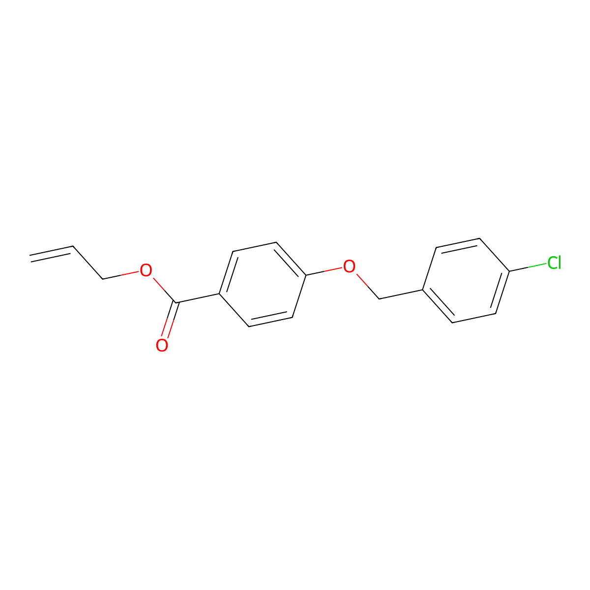 Allyl 4-[(4-chlorobenzyl)oxy]benzoate molecular structure, CAS 84403-68-9