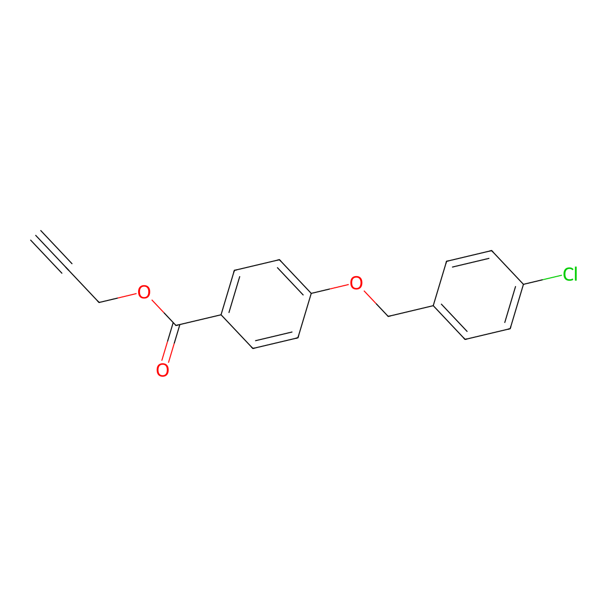 2-Propyn-1-yl 4-[(4-chlorophenyl)methoxy]benzoate molecular structure, CAS 84403-69-0