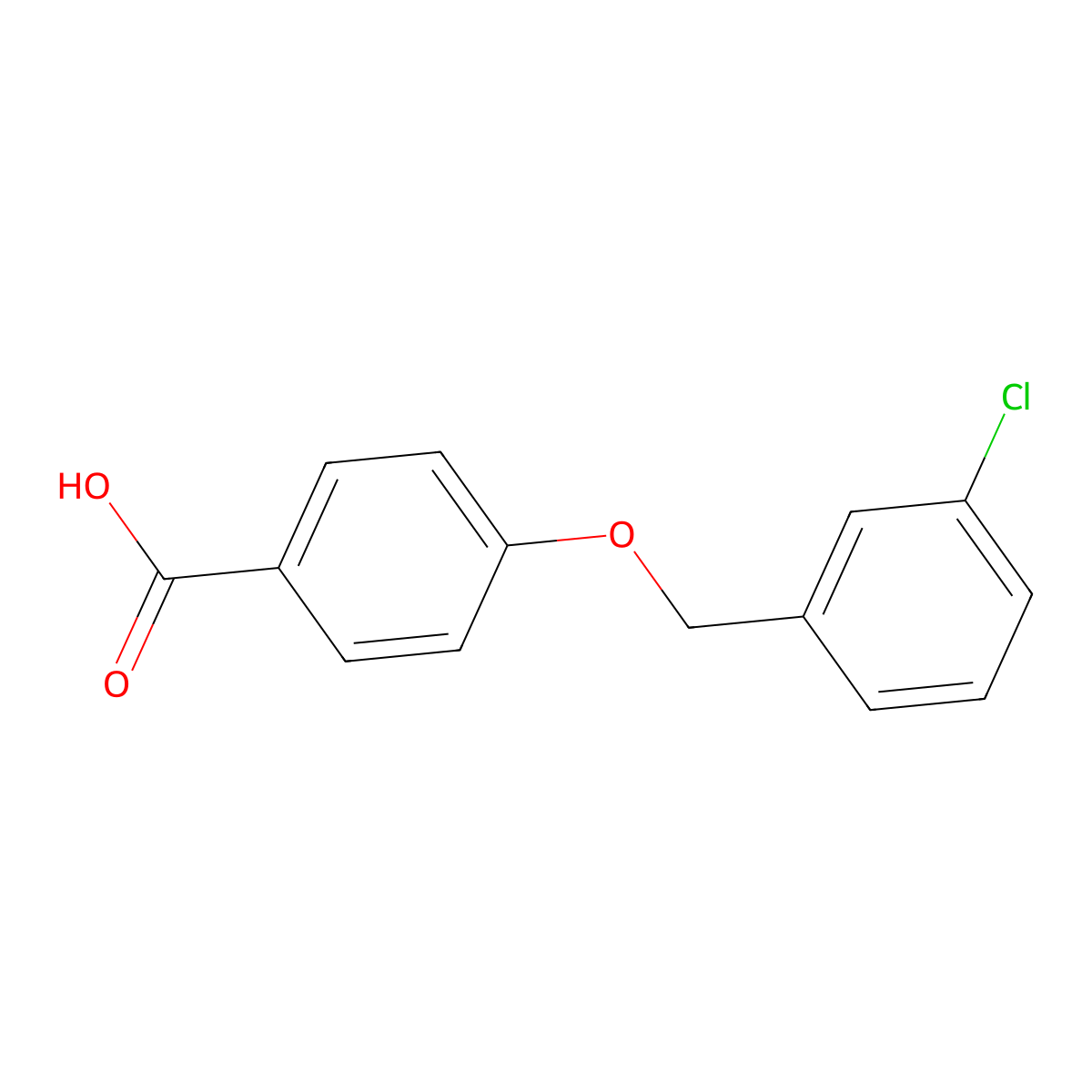 4-((3-Chlorobenzyl)oxy)benzoic acid molecular structure, CAS 84403-70-3