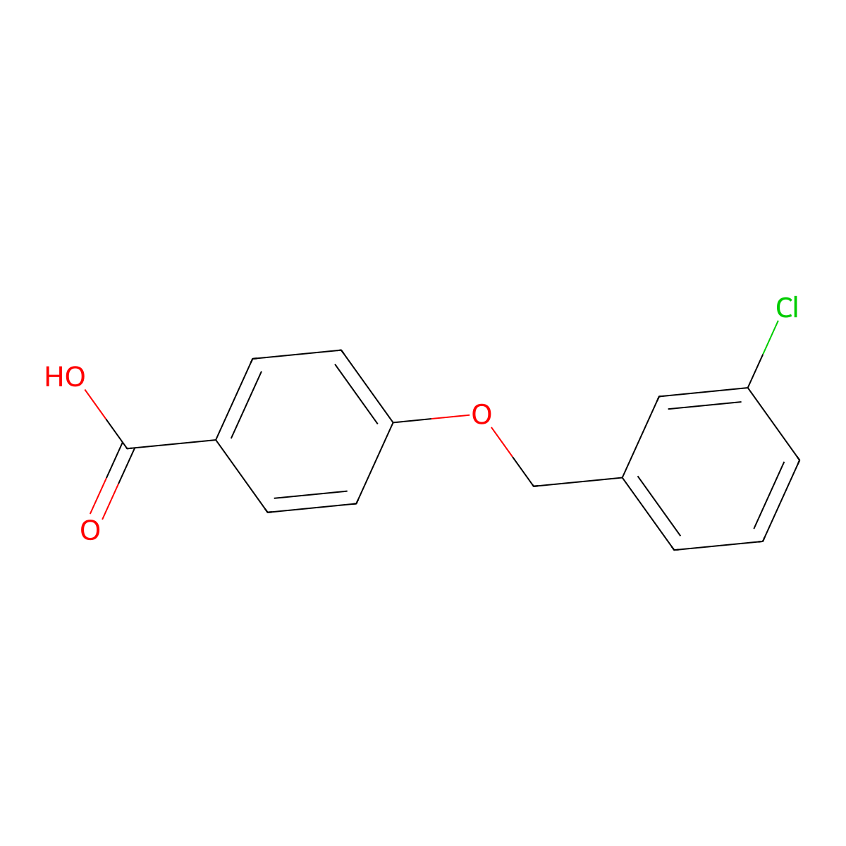 4-((3-Chlorobenzyl)oxy)benzoic acid molecular structure, CAS 84403-70-3