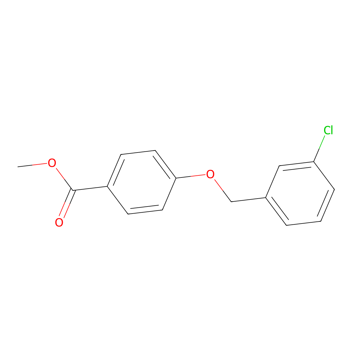 Methyl 4-[(3-chlorophenyl)methoxy]benzoate molecular structure, CAS 84403-77-0