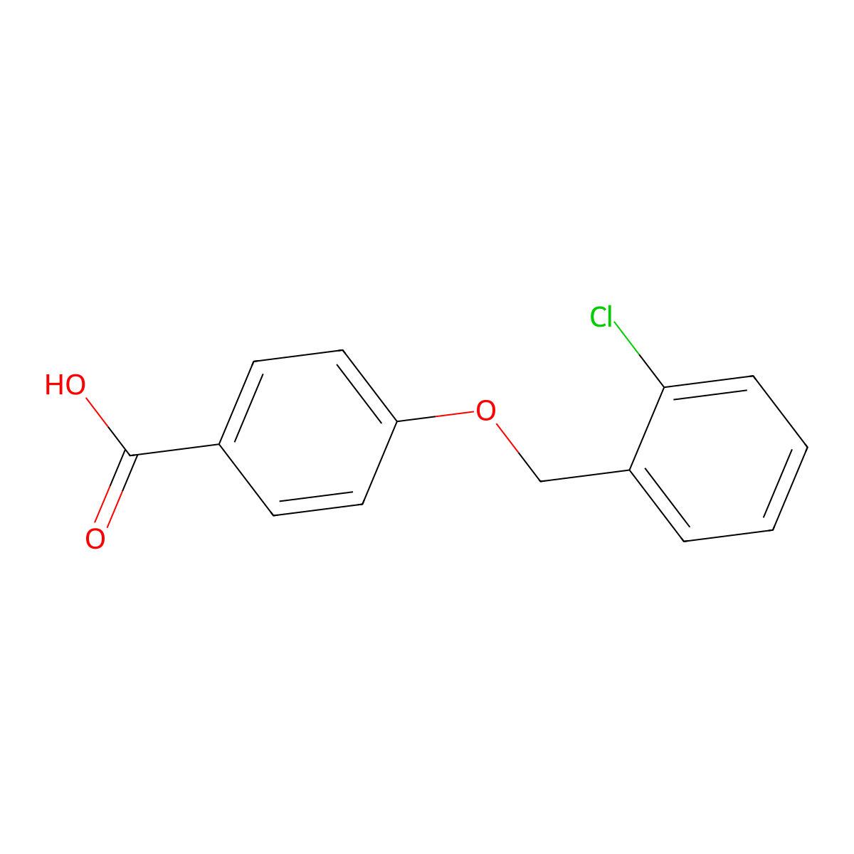 4-[(2-Chlorobenzyl)oxy]benzoic acid molecular structure, CAS 84403-78-1
