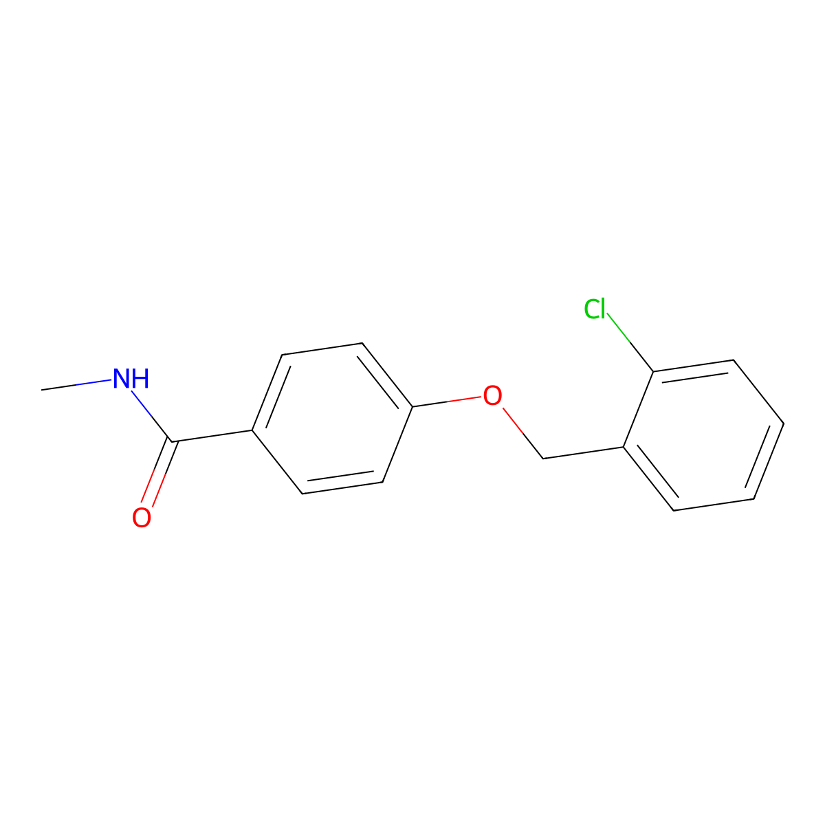 4-[(2-chlorophenyl)methoxy]-N-methylbenzamide molecular structure, CAS 84403-79-2