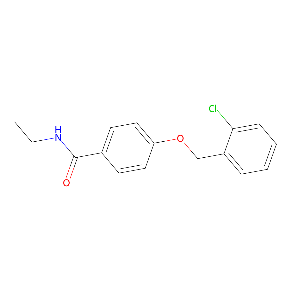 4-[(2-chlorobenzyl)oxy]-N-ethylbenzamide molecular structure, CAS 84403-80-5