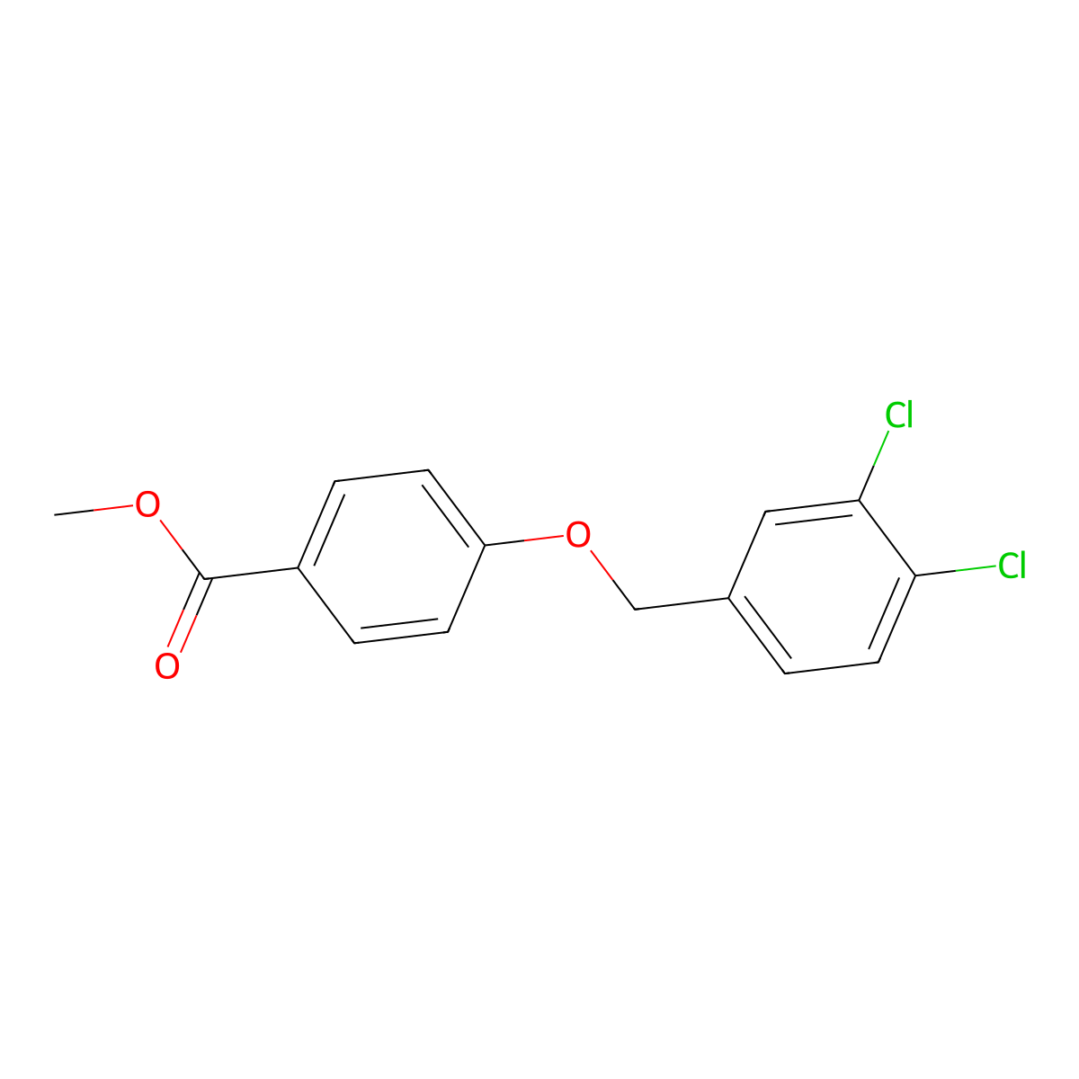 Methyl 4-[(3,4-dichlorobenzyl)oxy]benzoate molecular structure, CAS 84404-04-6
