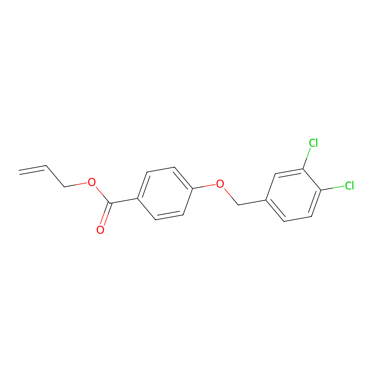 Allyl 4-[(3,4-dichlorobenzyl)oxy]benzoate molecular structure, CAS 84404-07-9