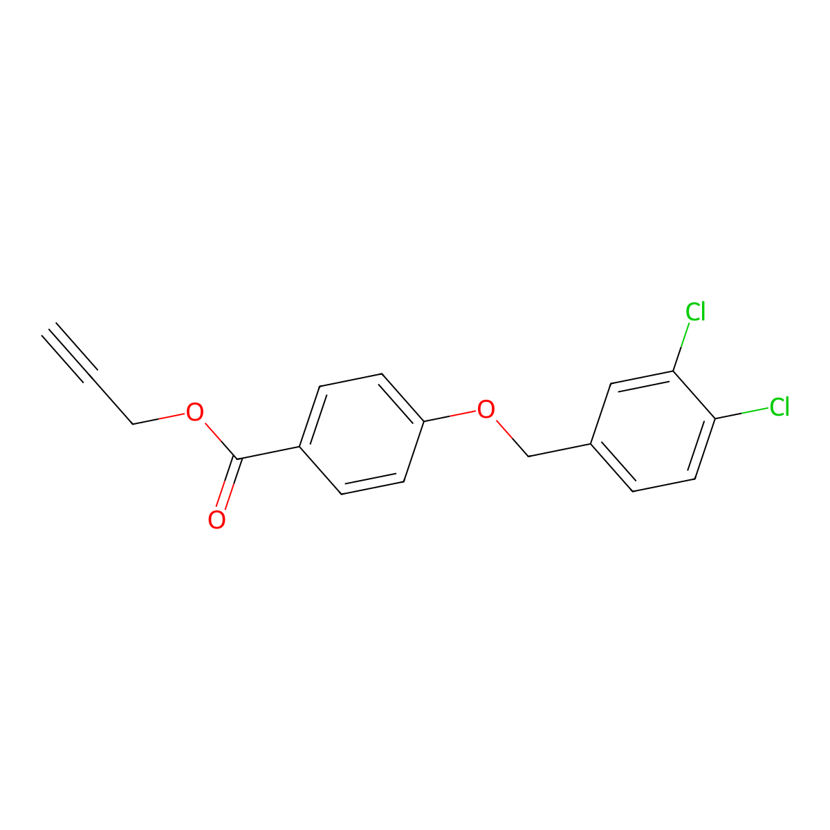 2-Propyn-1-yl 4-[(3,4-dichlorophenyl)methoxy]benzoate molecular structure, CAS 84404-08-0