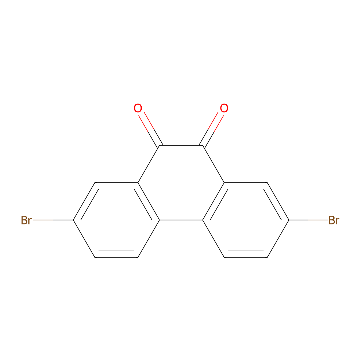 2,7-Dibromophenanthrene-9,10-dione molecular structure, CAS 84405-44-7