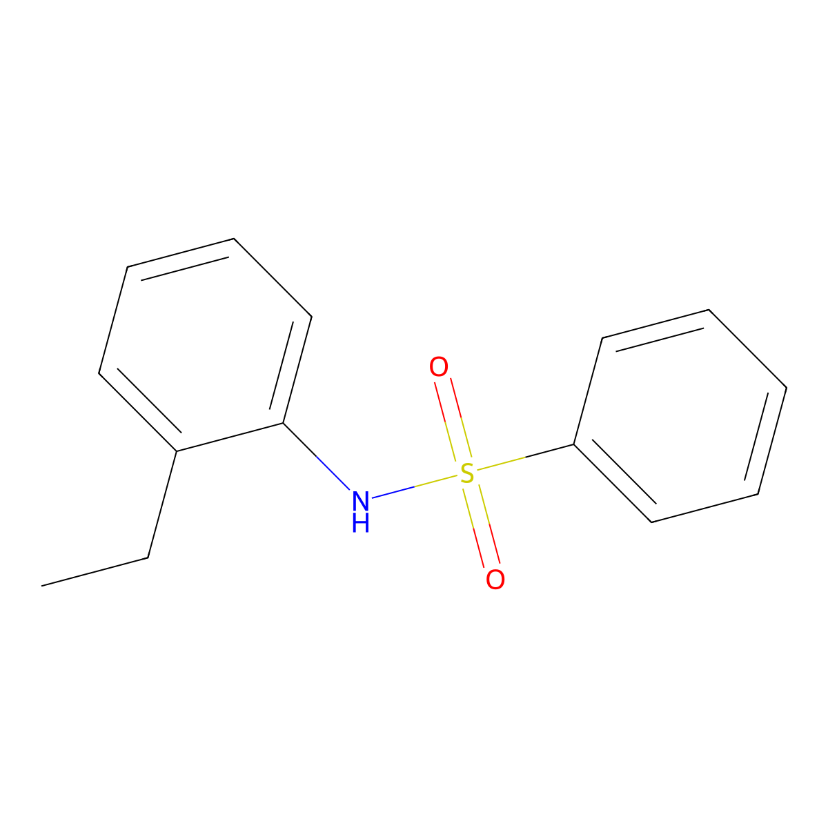 N-(2-ethylphenyl)benzenesulfonamide molecular structure, CAS 84416-67-1