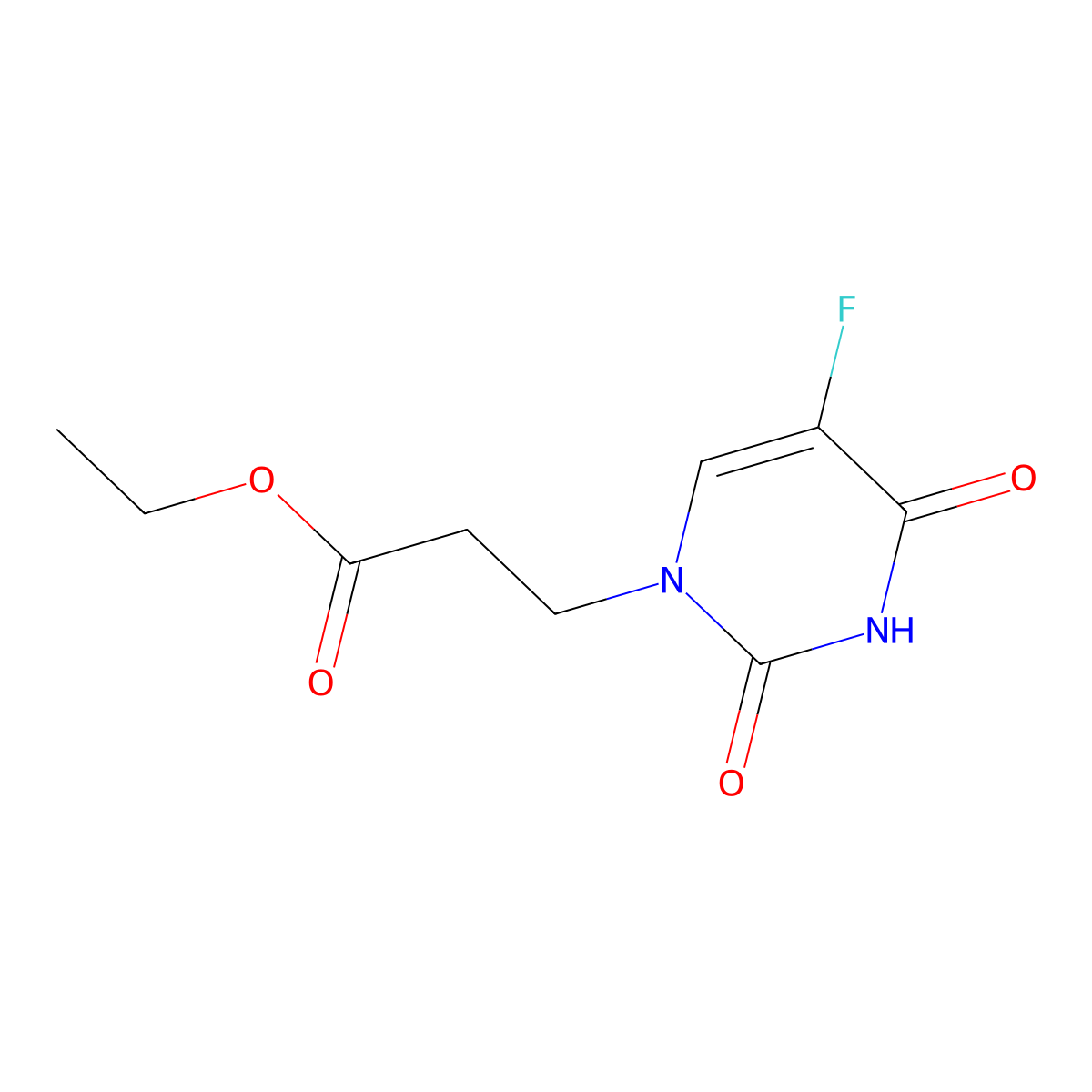 ethyl 3-(5-fluoro-2,4-dioxo-3,4-dihydropyrimidin-1(2H)-yl)propanoate molecular structure, CAS 84426-07-3