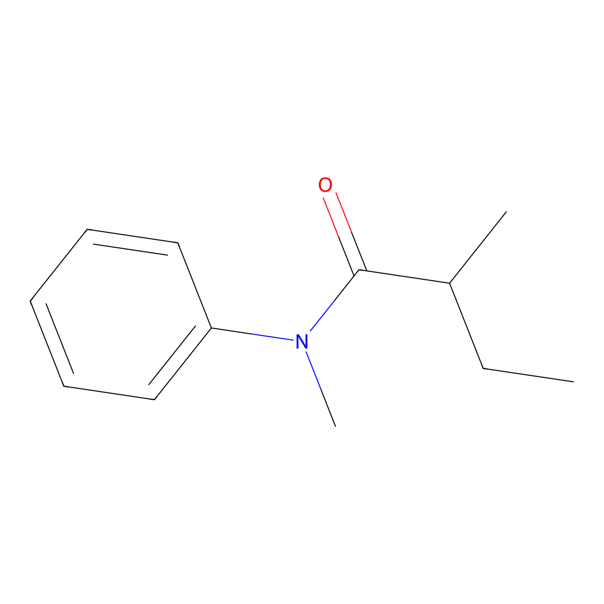 Butanamide, N,2-dimethyl-N-phenyl- molecular structure, CAS 84434-18-4