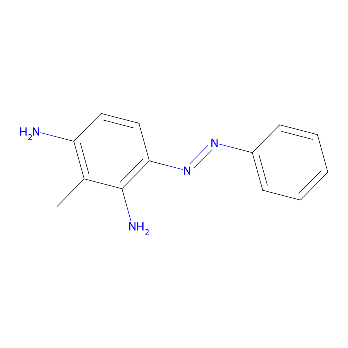 2-Methyl-4-(phenylazo)-1,3-benzenediamine molecular structure, CAS 84434-42-4