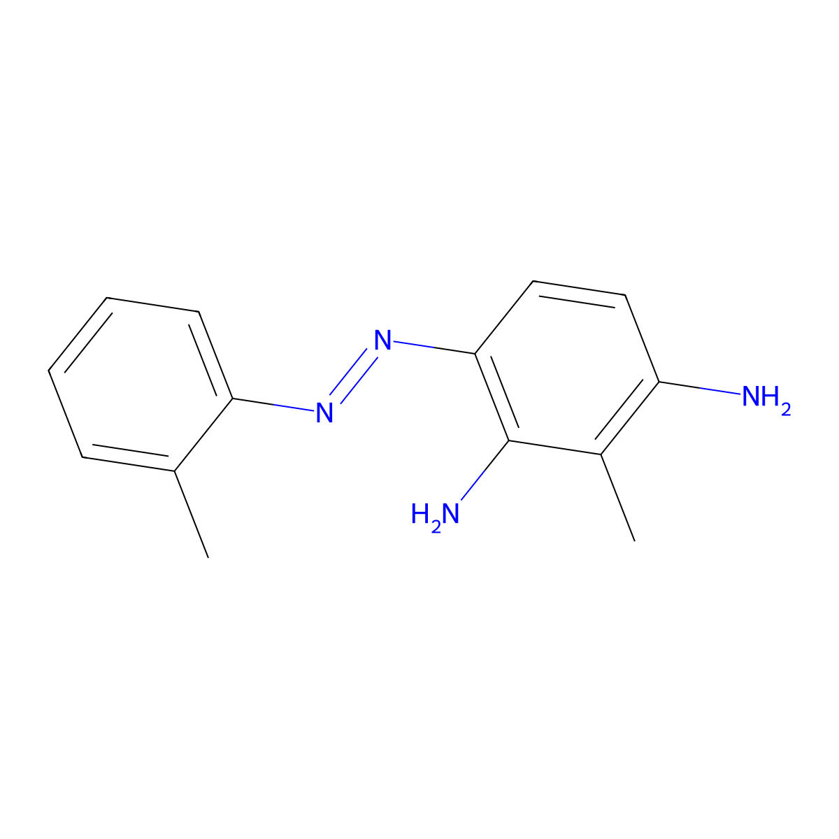 2-Methyl-4-((2-methylphenyl)azo)-1,3-benzenediamine molecular structure, CAS 84434-45-7