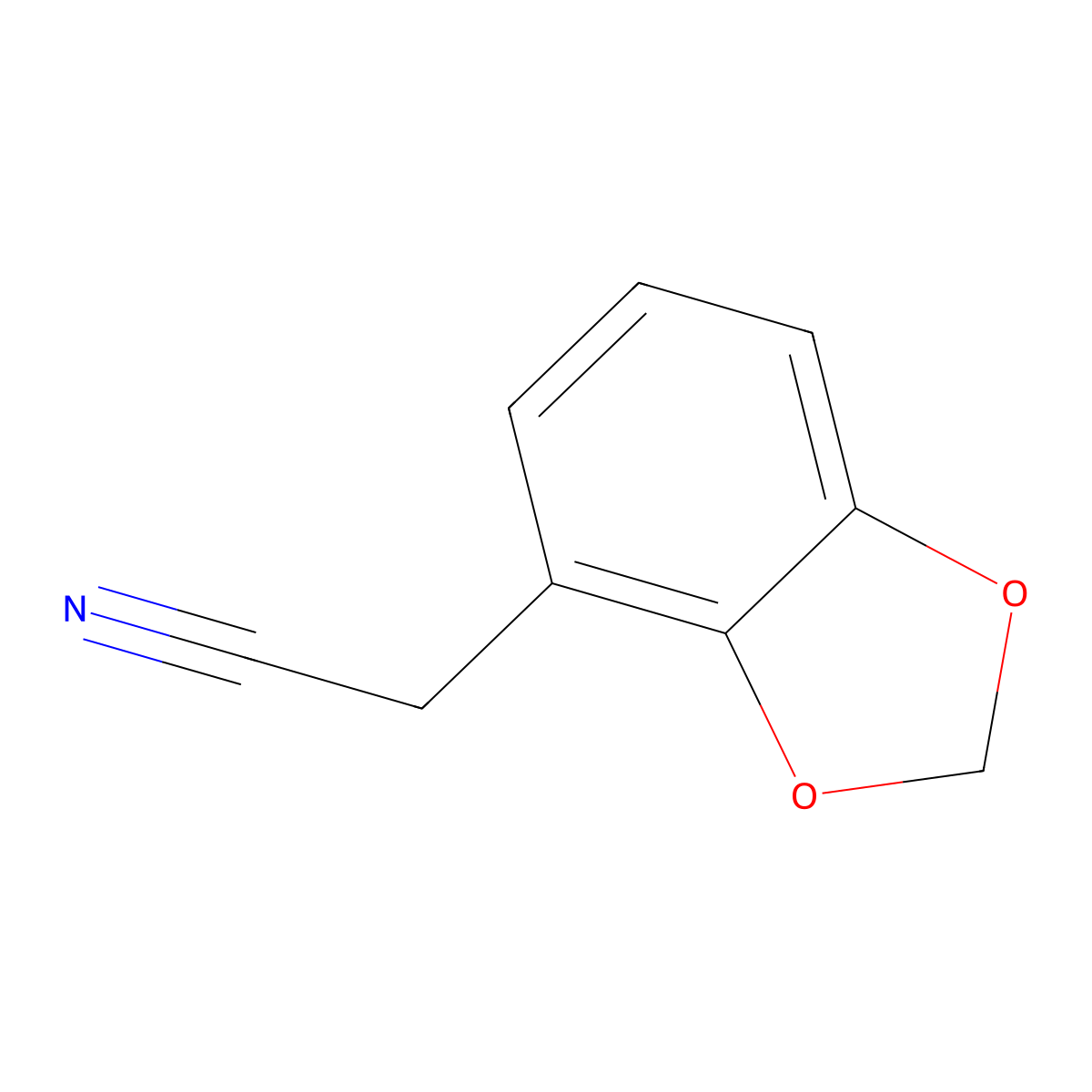 2-(Benzo[d][1,3]dioxol-4-yl)acetonitrile molecular structure, CAS 84434-78-6