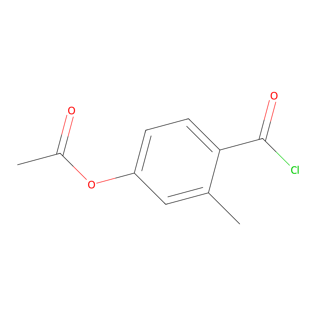 4-(Acetyloxy)-2-methyl-benzoyl chloride molecular structure, CAS 84436-98-6
