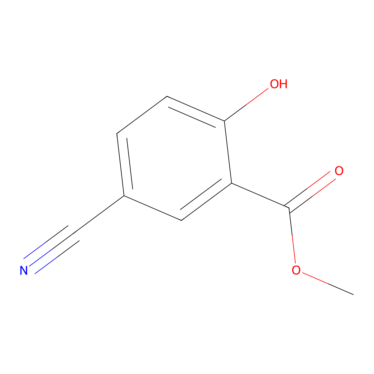 Methyl 5-cyano-2-hydroxybenzoate molecular structure, CAS 84437-12-7