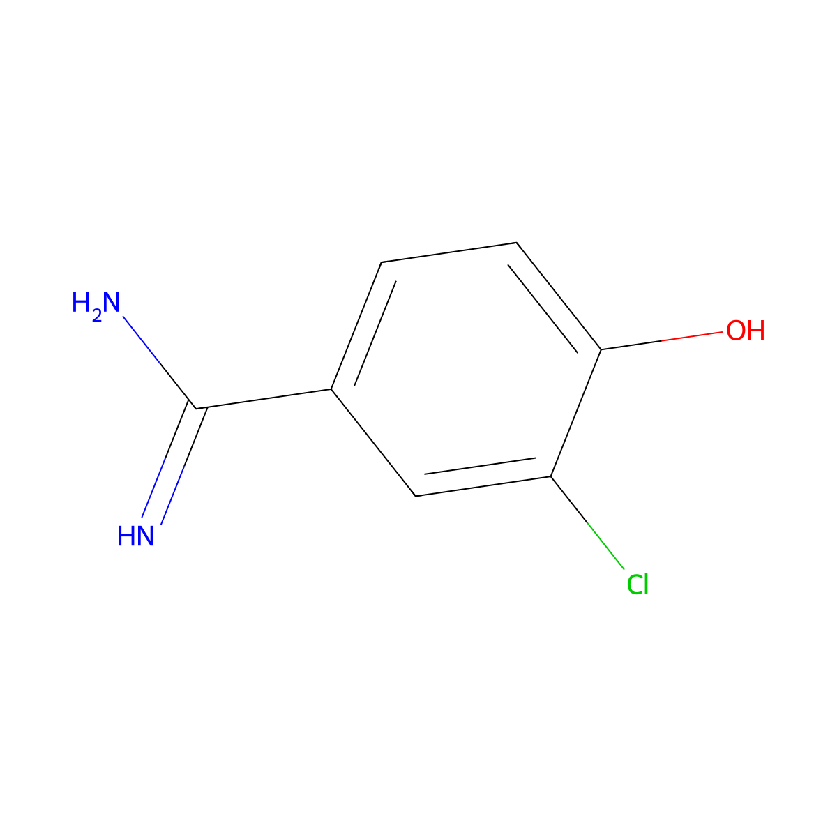 3-Chloro-4-hydroxybenzimidamide molecular structure, CAS 84437-17-2