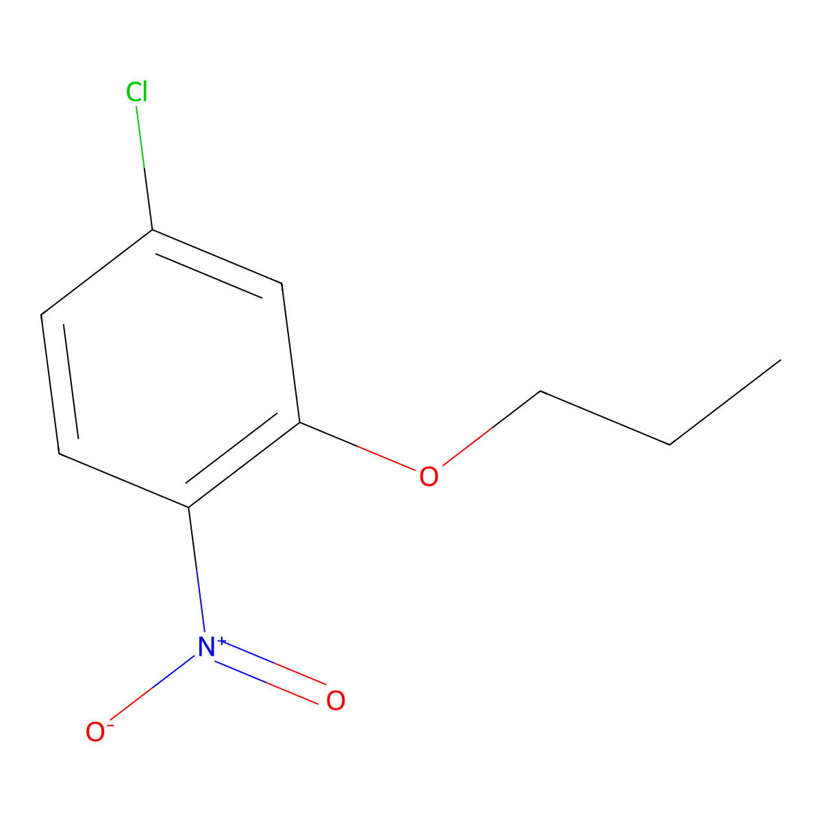 4-Chloro-1-nitro-2-propoxybenzene molecular structure, CAS 84437-60-5