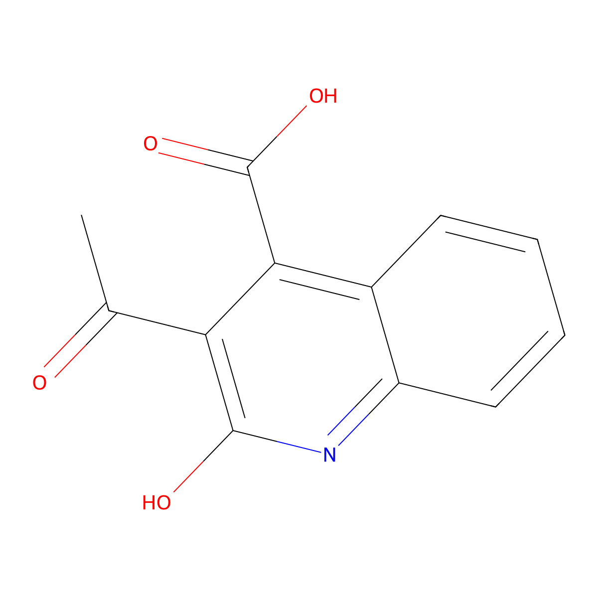 3-Acetyl-2-oxo-1,2-dihydroquinoline-4-carboxylic acid molecular structure, CAS 84443-15-2