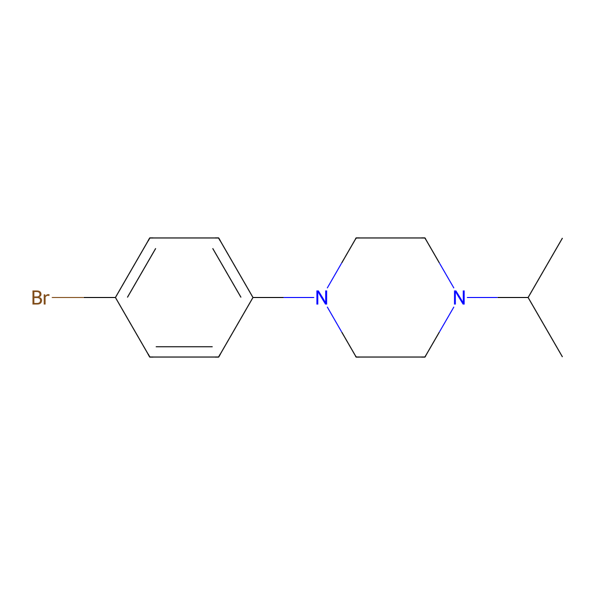 1-(4-Bromophenyl)-4-isopropylpiperazine molecular structure, CAS 844431-60-3
