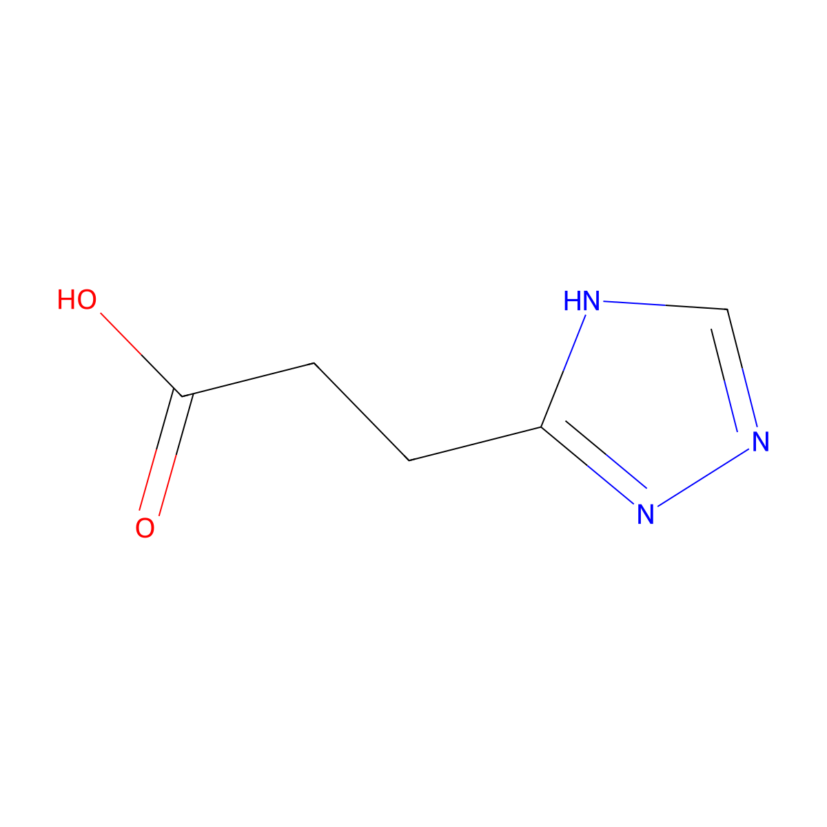 3-(4H-1,2,4-triazol-3-yl)propanoic acid molecular structure, CAS 844439-07-2