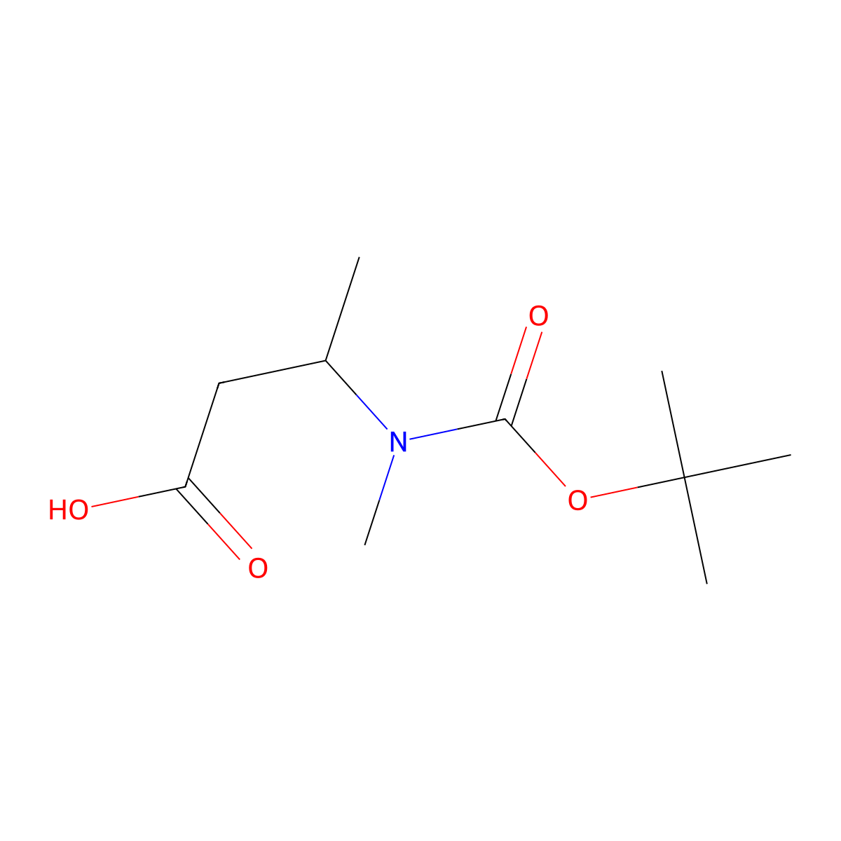 3-{[(Tert-butoxy)carbonyl](methyl)amino}butanoic acid molecular structure, CAS 844439-97-0